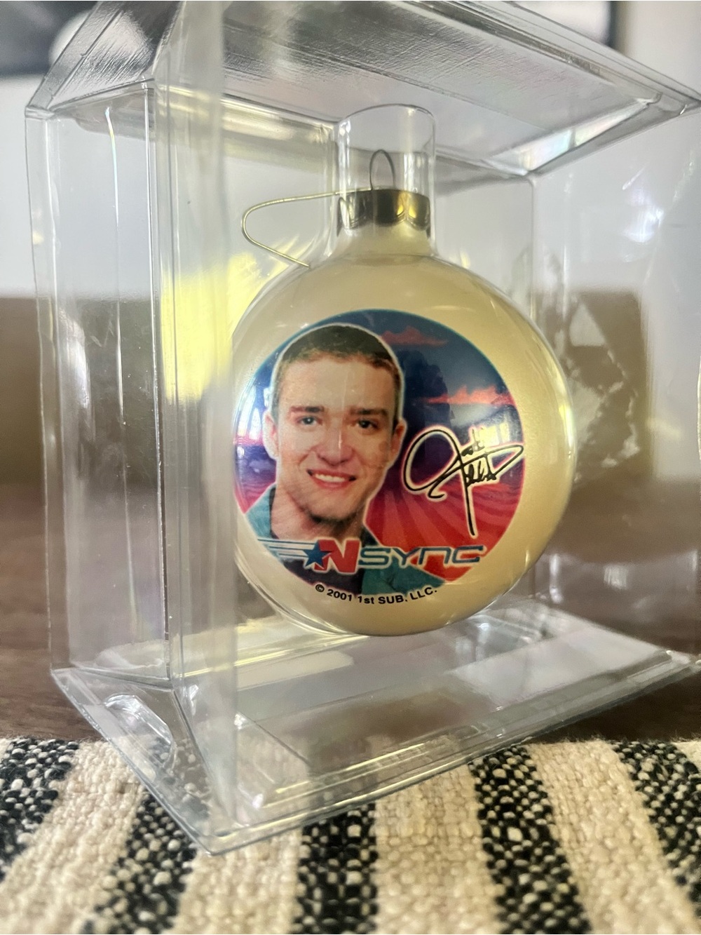 NEW Vintage y2k 2001 NSYNC Justin Timberlake Ornament RARE HTF